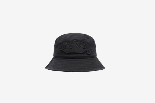 Stussy "Bucket Hat Crown Applique" - Black