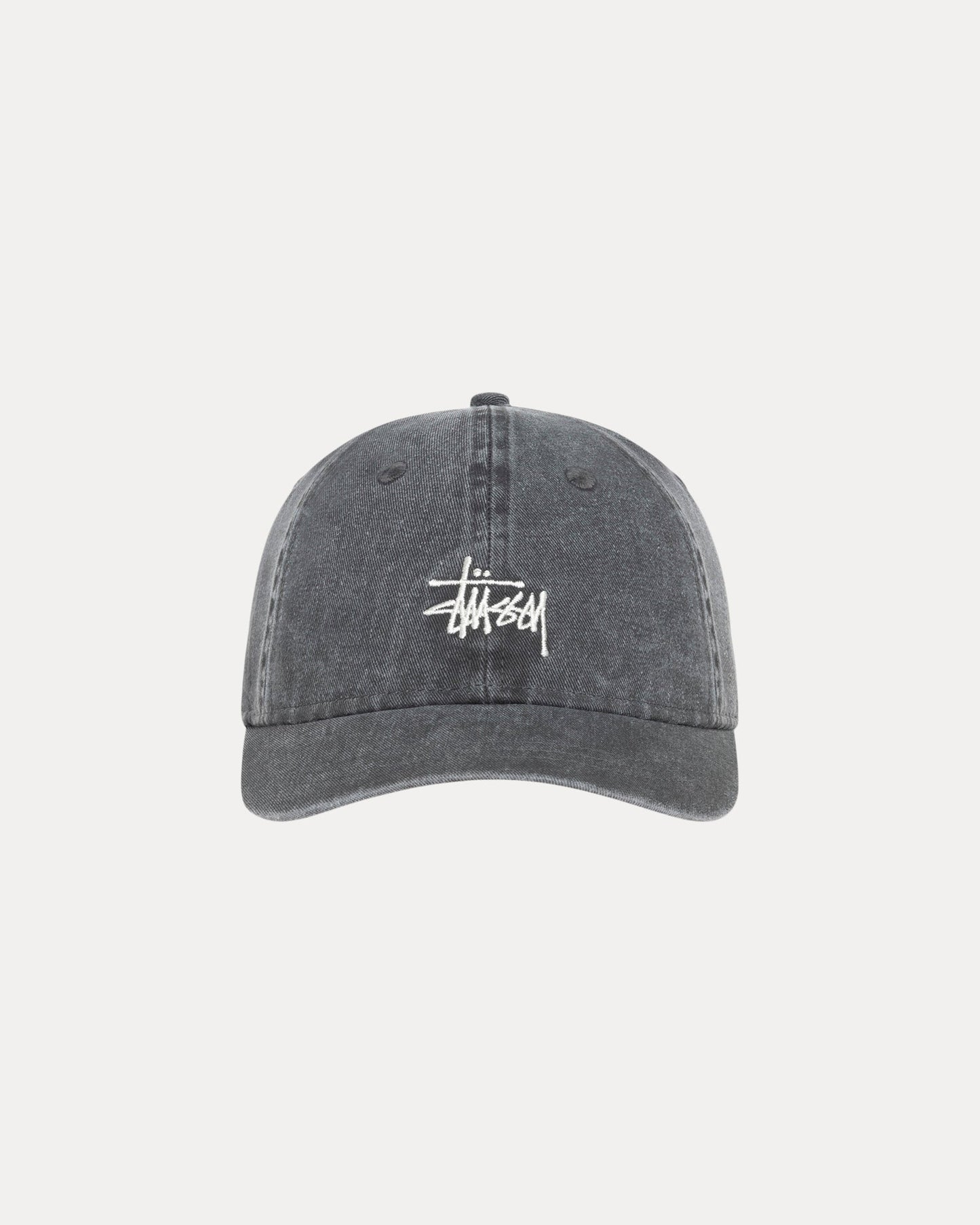 Stussy "Basic Washed Low Pro Cap" - Charcoal