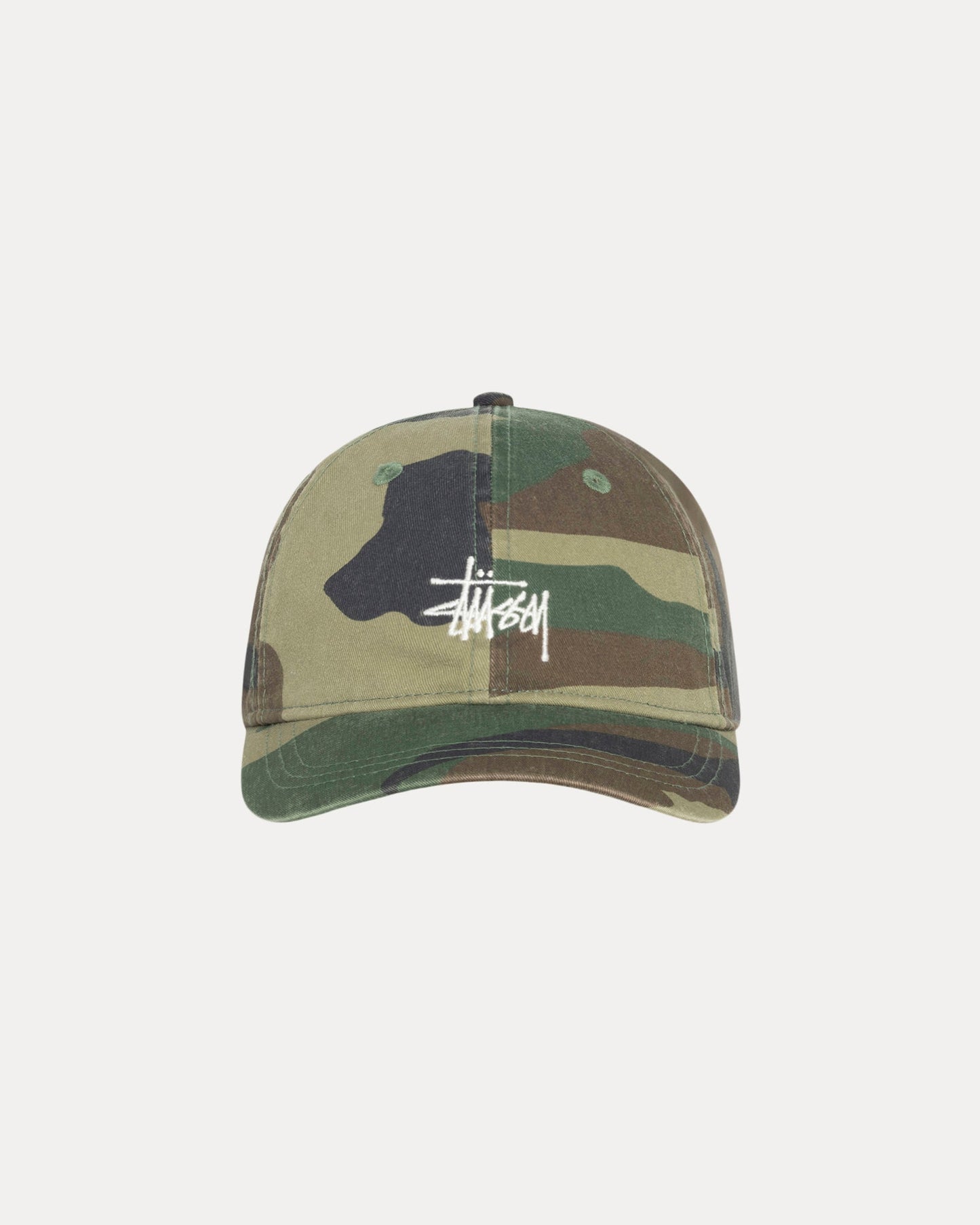 Stussy "Basic Washed Low Pro Cap" - Woodland Camo