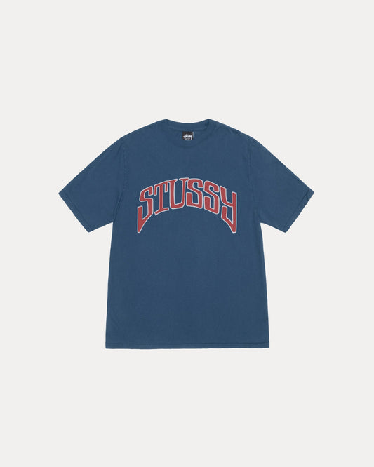 Stussy "Arched Pigment Dyed Tee" M - Navy