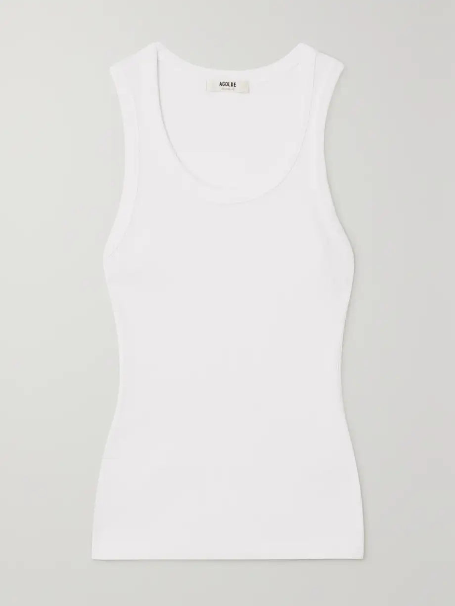 AGOLDE "Poppy Tank" W - White