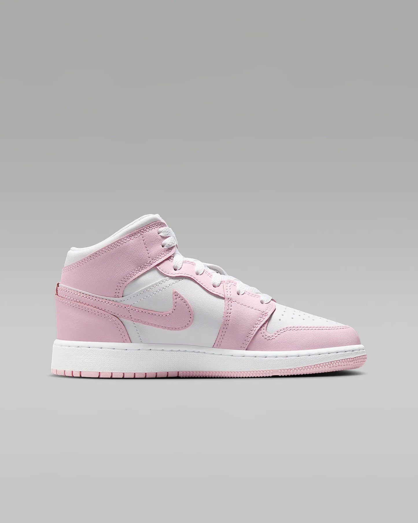 Air Jordan "1 Mid" GS - Pink Foam / White / Fire Red