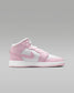 Air Jordan "1 Mid" GS - Pink Foam / White / Fire Red