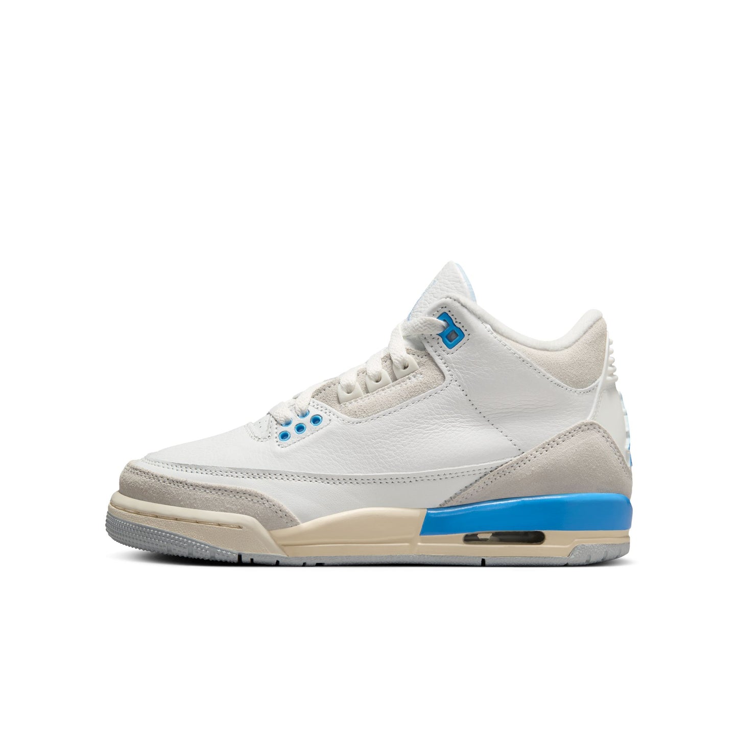 Air Jordan "3 Retro" GS - Summit White / Hydrogen Blue