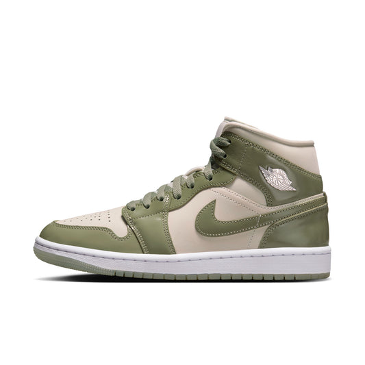 Jordan "1 Mid SE" W - Sea Glass / Oil Green