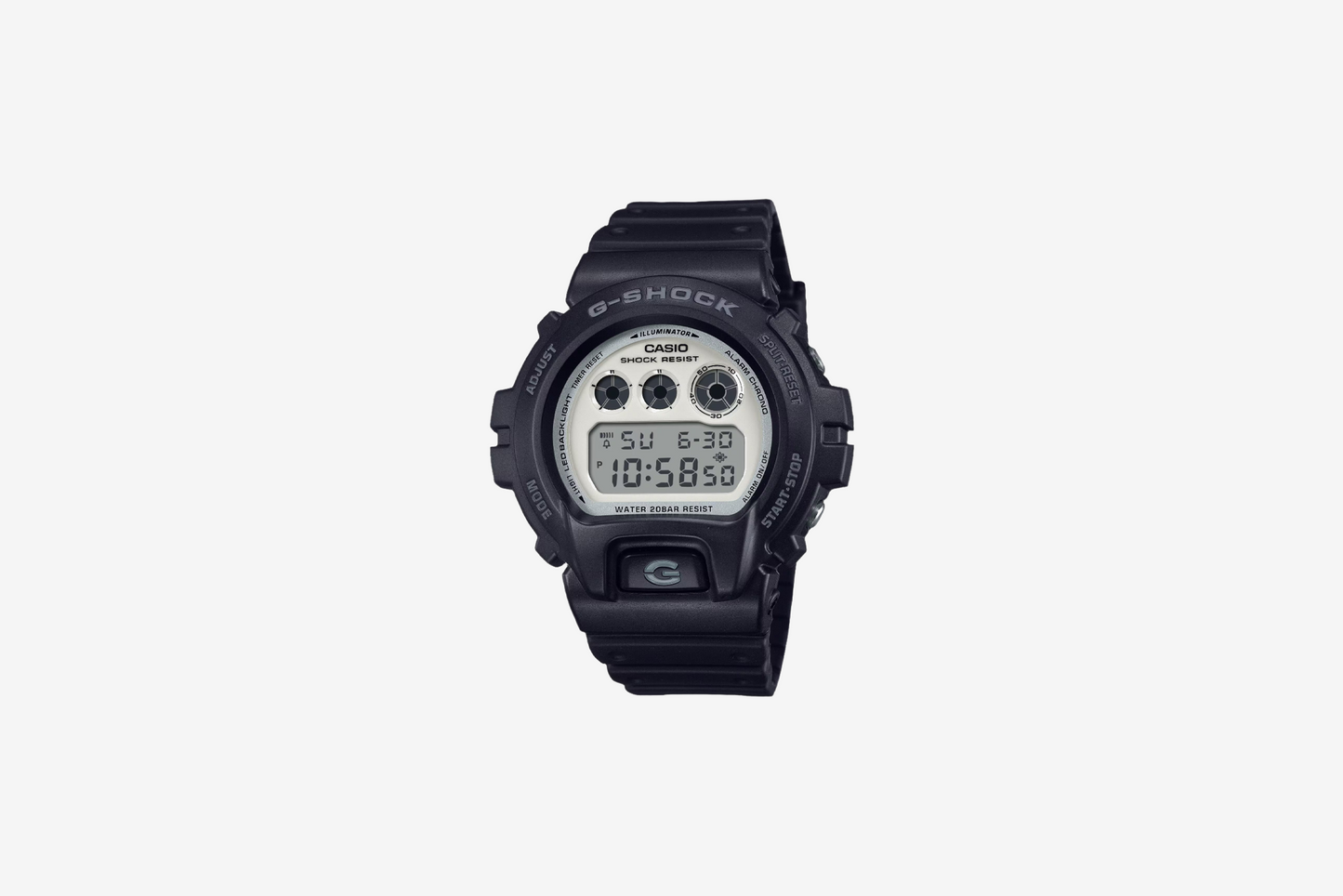 Casio "G-Shock DW6900WD-1" - Black / White