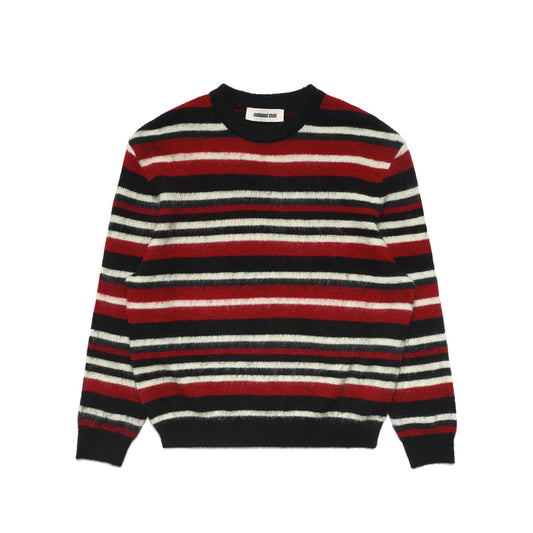 Metalwood Studio "Striped Mohair Knit Sweater" M - Red Stripe