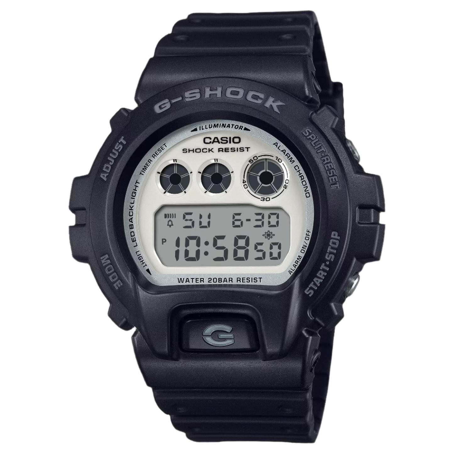 Casio "G-Shock DW6900WD-1" - Black / White