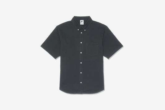 Nike "Seersucker" Button-Down Short Sleeve Shirt  M - Anthracite/Anthracite