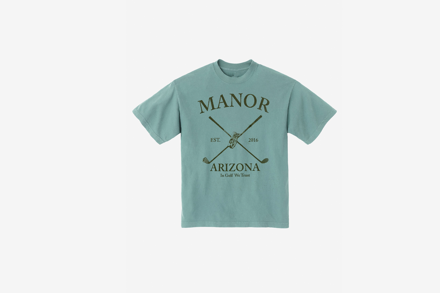 Manor "In Golf We Trust T-Shirt" M - Teal