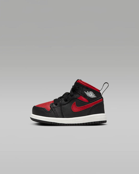 Air Jordan "1 Mid" TD - Black / Varsity Red / Summit White