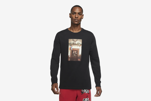 Jordan "Jumpman Chimney Longsleeve Tee - M Black / White