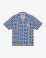 Malbon "Riviera Camp Collar Shirt" M - White / Blue / Gold