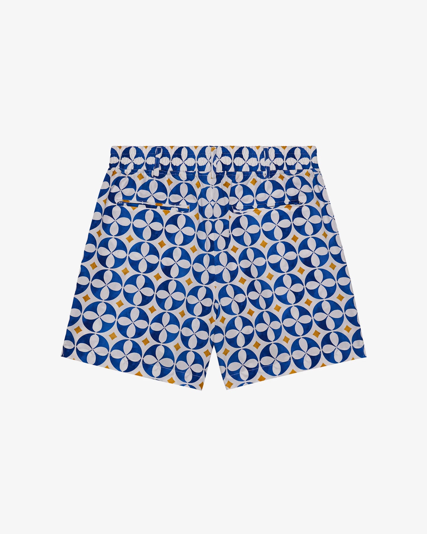 Malbon "Riviera Scooter Short" M - White / Blue / Gold