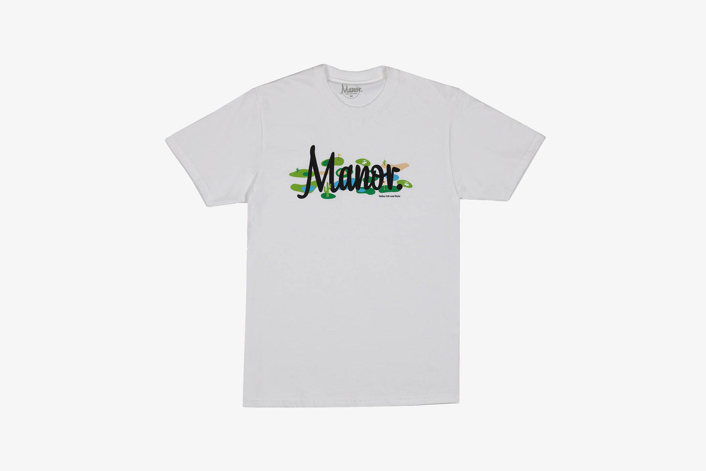 Manor "Course Camo Script T-Shirt" M - White