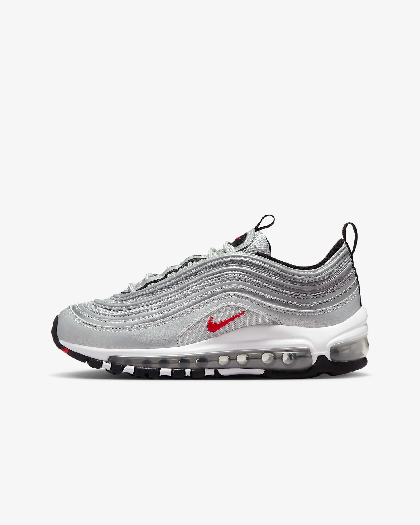 Nike "Air Max 97" GS - Metallic Silver / Varsity Red