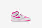 Air Jordan "1 Mid" GS - Iris Whisper/ Fire Pink-White