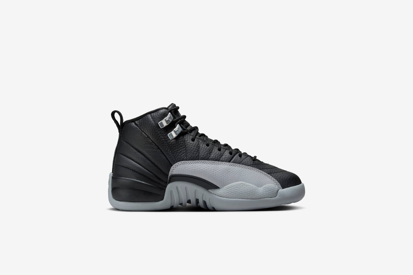 Air Jordan "Retro 12" GS - Black / Wolf Grey / White