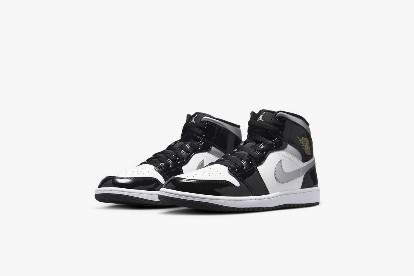 Air Jordan "1 Mid SE" M - Black / Metallic Silver-White