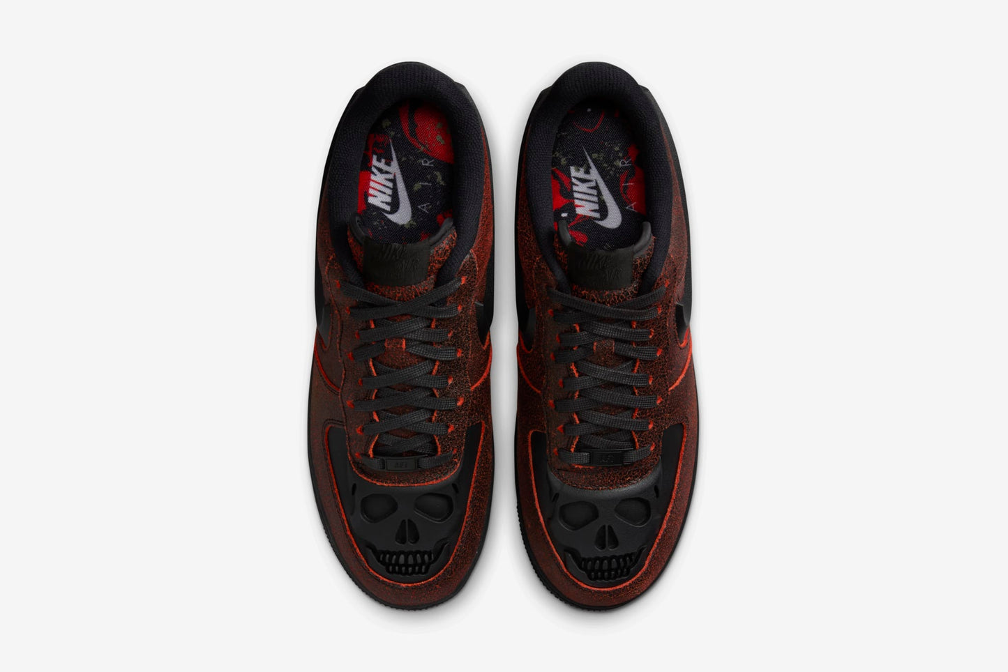 Nike "Air Force 1 Retro HWN QS"  M - Black / Black / Crimson