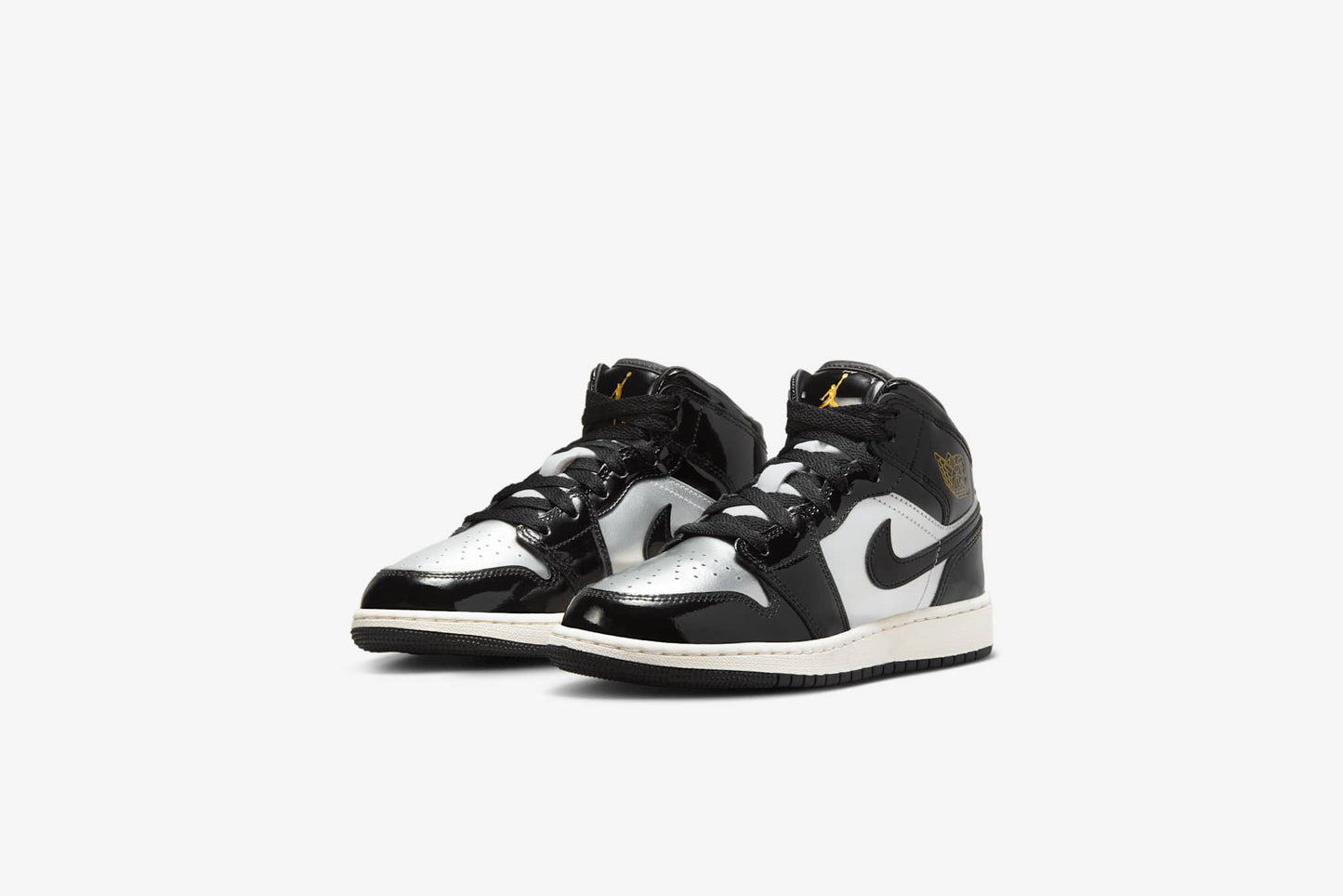 Air Jordan "1 Mid SE" GS - Black / Metallic Gold