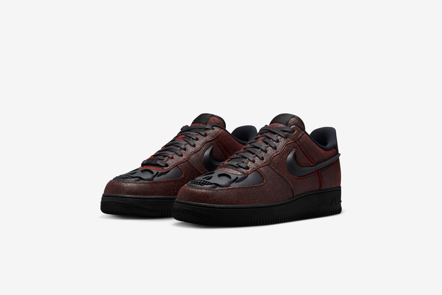 Nike "Air Force 1 Retro HWN QS"  M - Black / Black / Crimson