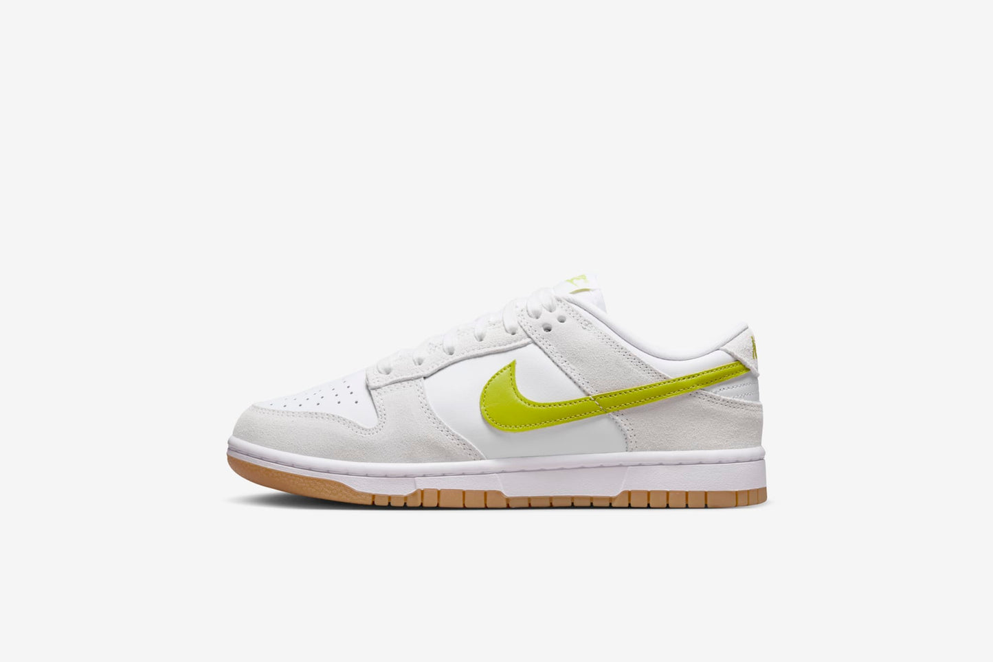 Nike "Dunk Low" W - White / Bright Cactus-Gum Yellow