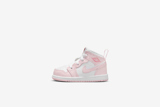 Air Jordan "1 Mid" TD - Pink Foam / White / Fire Red