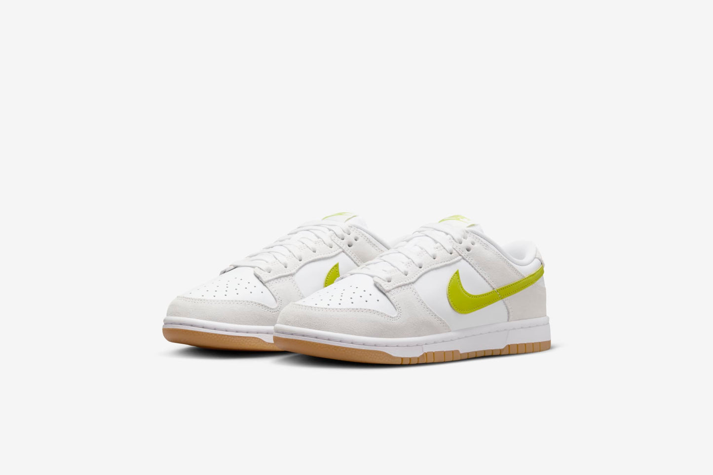 Nike "Dunk Low" W - White / Bright Cactus-Gum Yellow