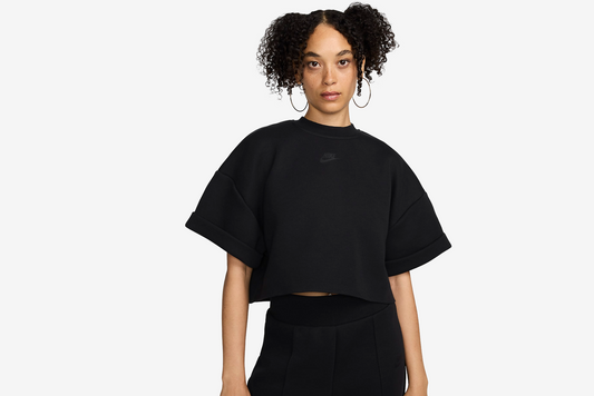 Nike Sportswear Tech Fleece "Oversized SS Cropped Top" W - Black