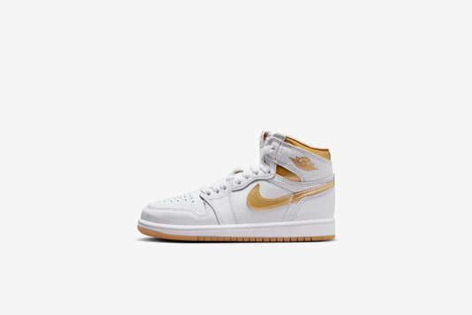 Air Jordan "1 Retro High OG" PS - White / Metallic Gold