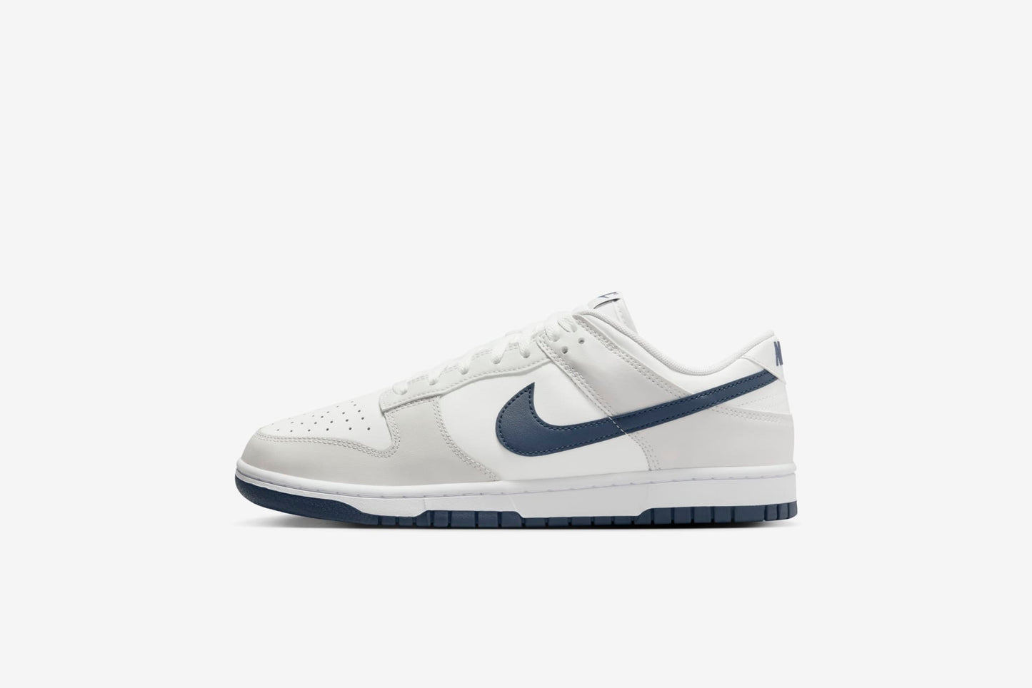 Nike "Dunk Low Retro" M - Summit White / Midnight Navy