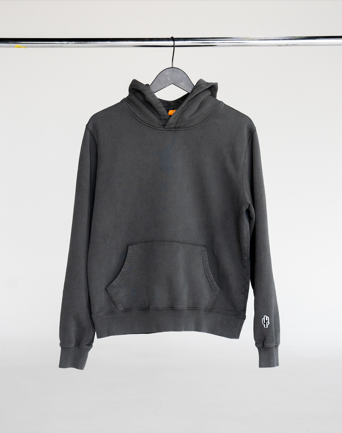 Manor "Washed French Terry Pullover Hoodie" M - Asphalt