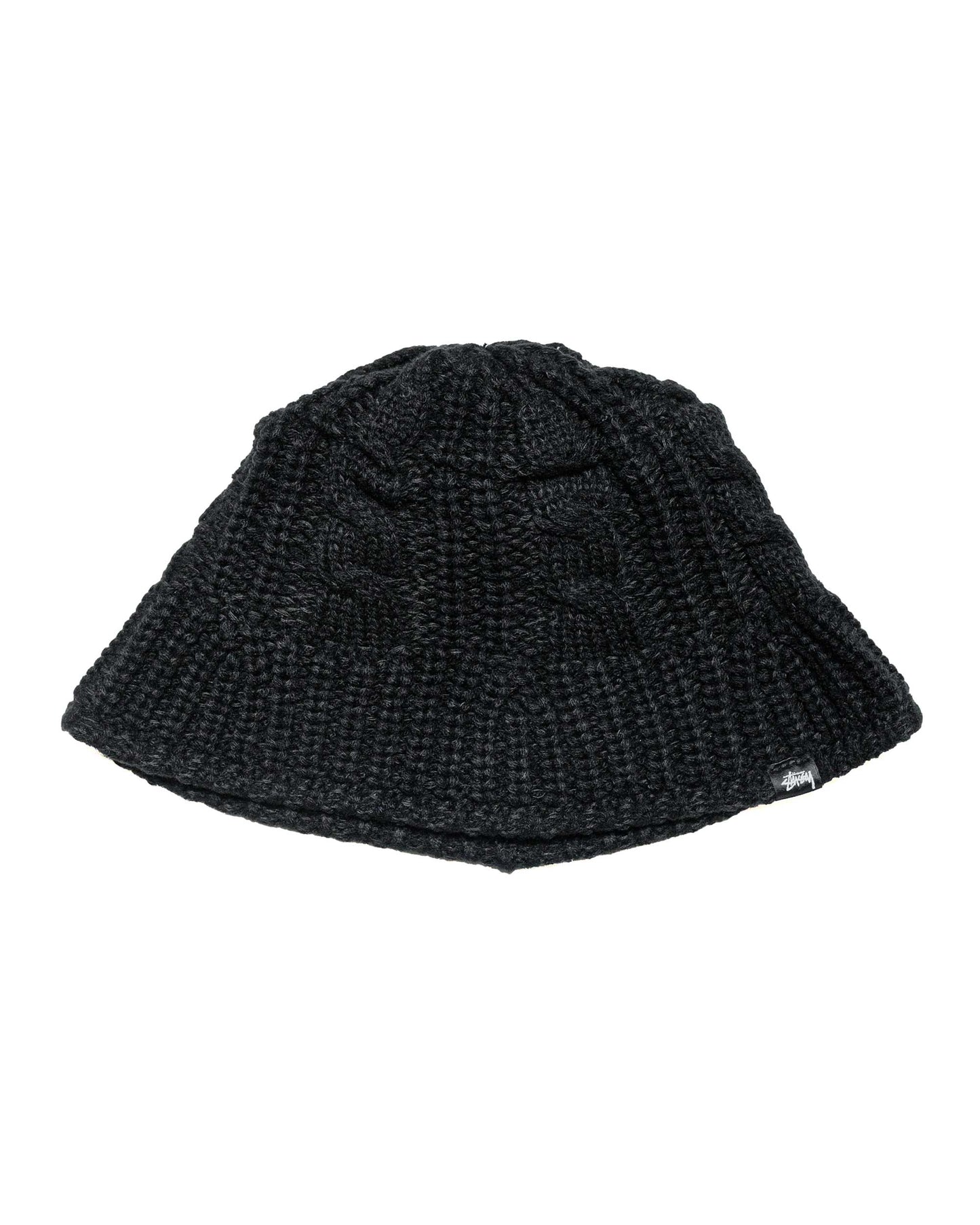 Stussy "Cable Knit Bucket Hat" - Black