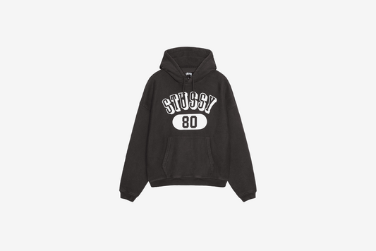 Stussy "80 Relaxed Hoodie" M - Washed Black