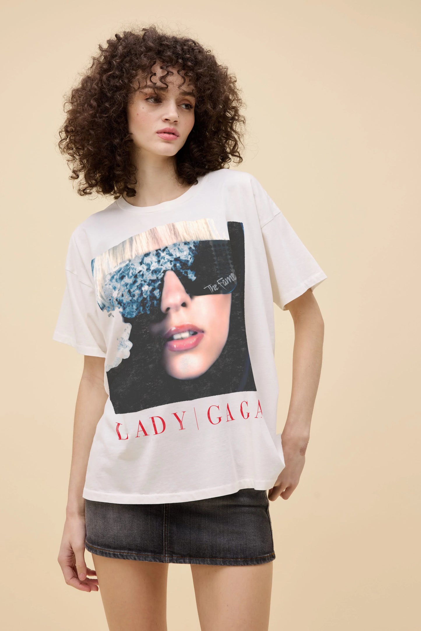 Daydreamer "Lady Gaga 'The Fame' Merch Tee" W - Vintage White