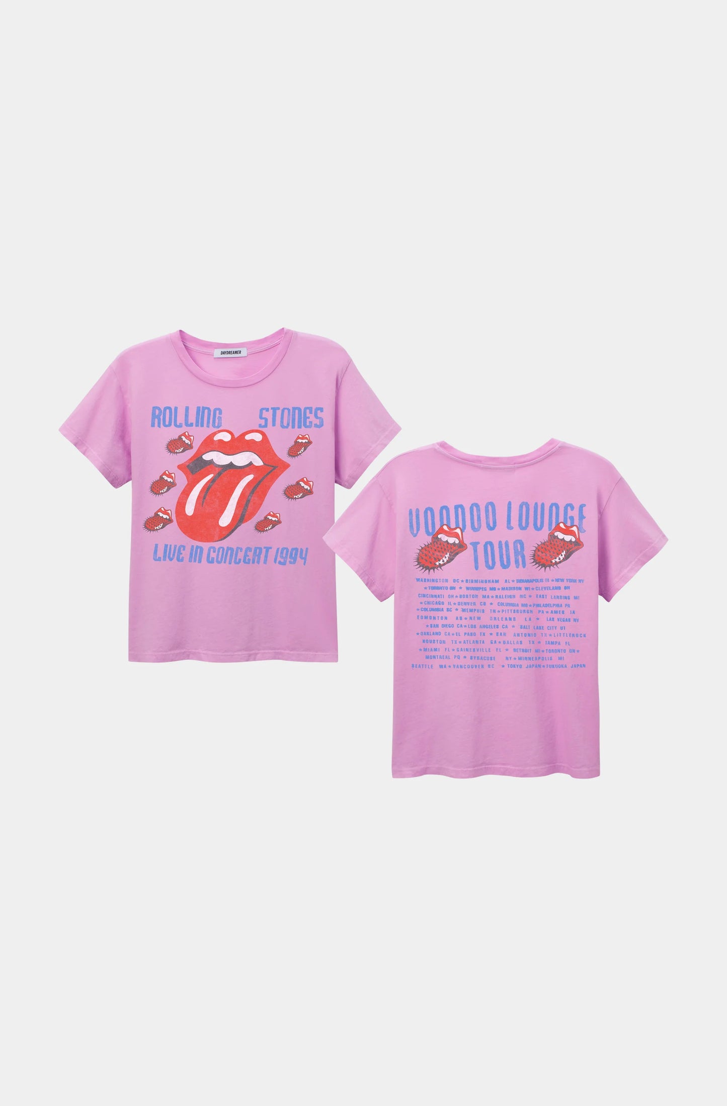 Daydreamer "Rolling Stones Live in Concert 1994 Solo Tee" W - Faded Lilac