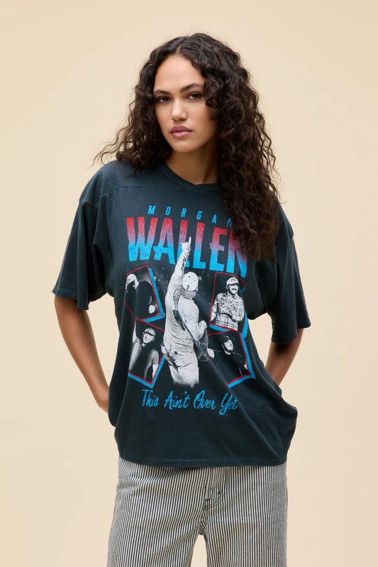 Daydreamer "Morgan Wallen 'This Ain't Over Yet' Oversized Tee" W - Vintage Black