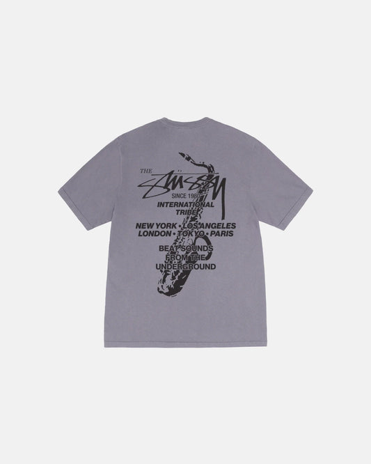 Stussy "Beat Sounds Pig. Dyed Tee" M - Shark