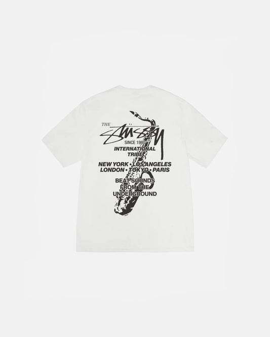 Stussy "Beat Sounds Pig. Dyed Tee" M - Natural