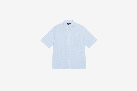 Stussy "Boxy Flat Hem Shirt Crinkled" M - Blue Check