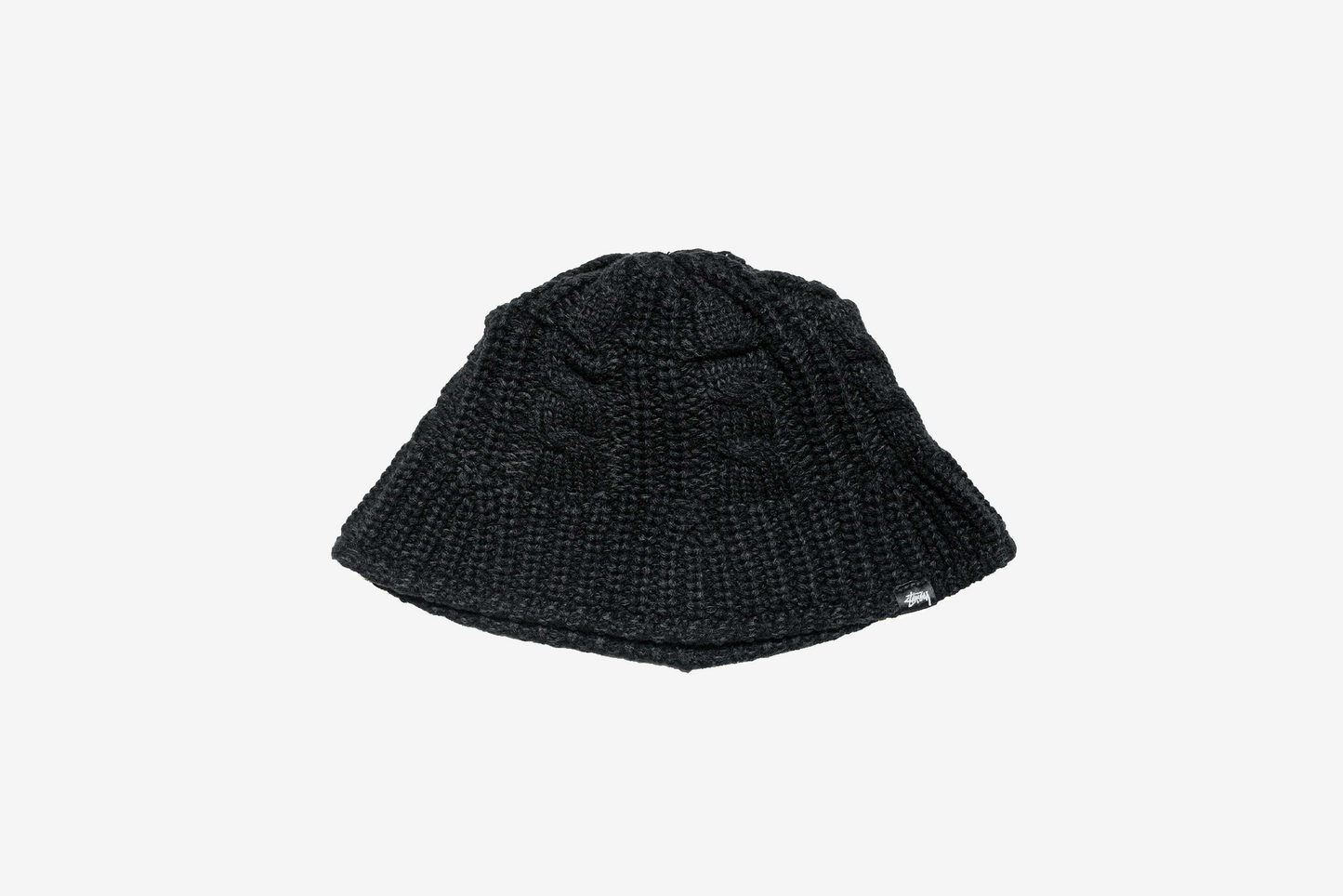 Stussy "Cable Knit Bucket Hat" - Black