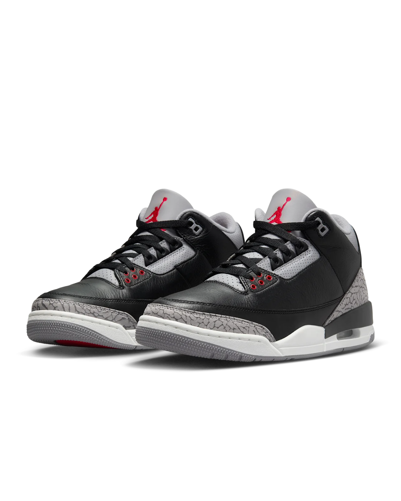 Air Jordan 3 Retro GS Black Fire Red Cement Grey Manor