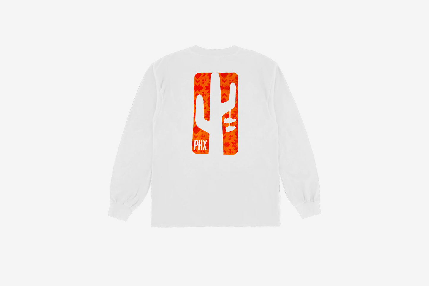 Manor "NBA West Long Sleeve T-Shirt" M - White / Orange