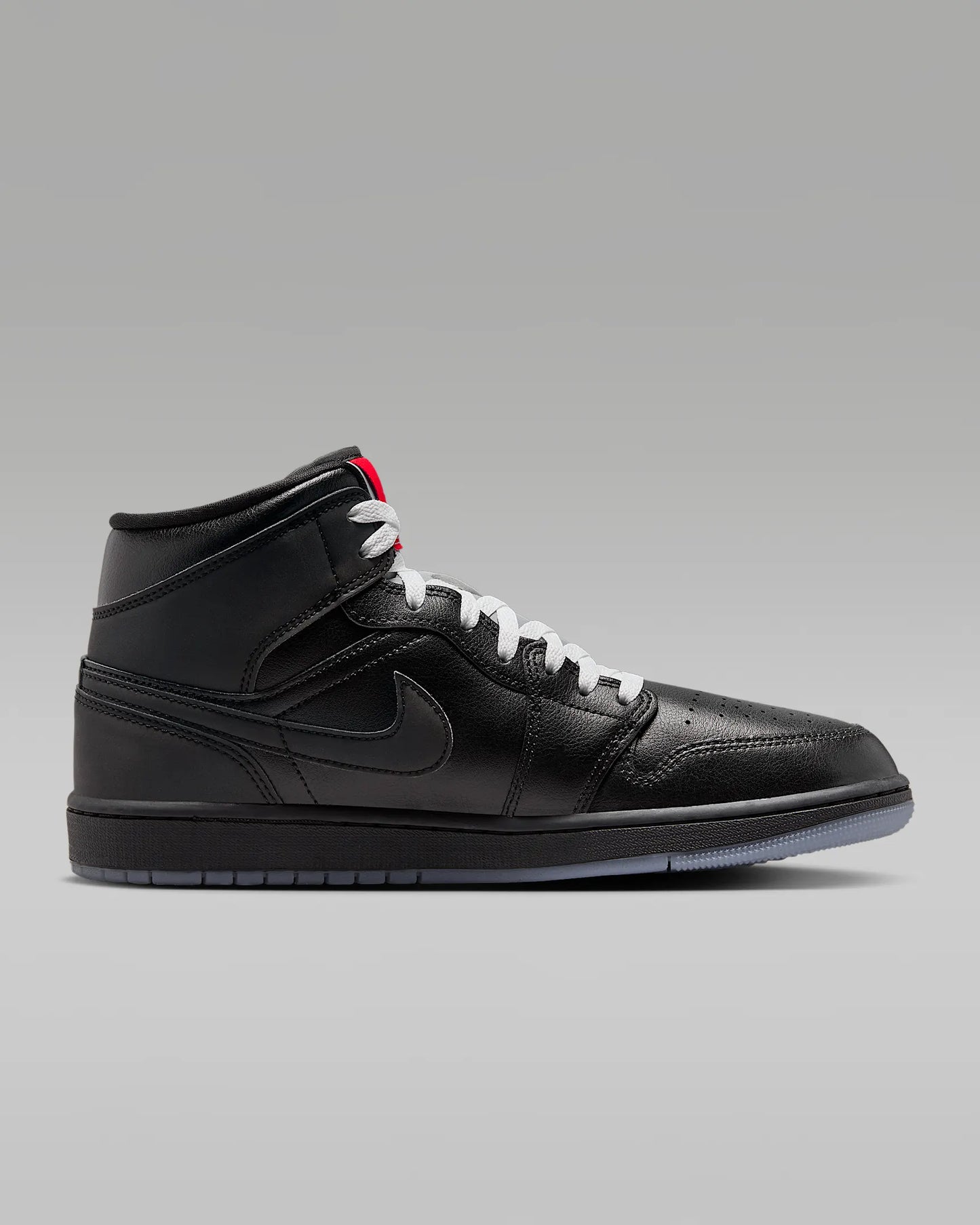 Air Jordan "1 Mid SE" M - Black / Black / White / Wolf Grey