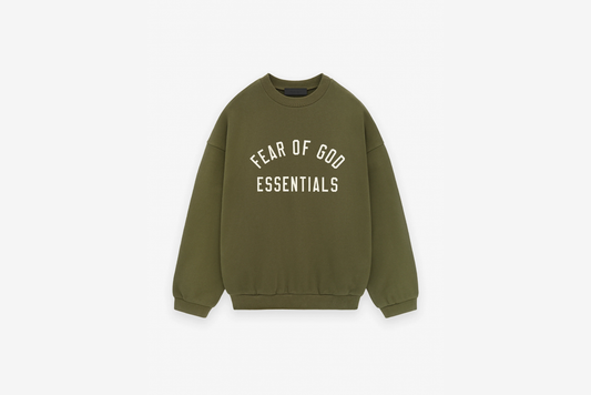 Fear of God Essentials "Fleece Crewneck" M - Military