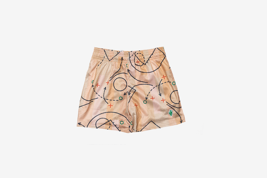 Manor "Pick n Roll Mesh Short" K - Tan / Playbook Graphic