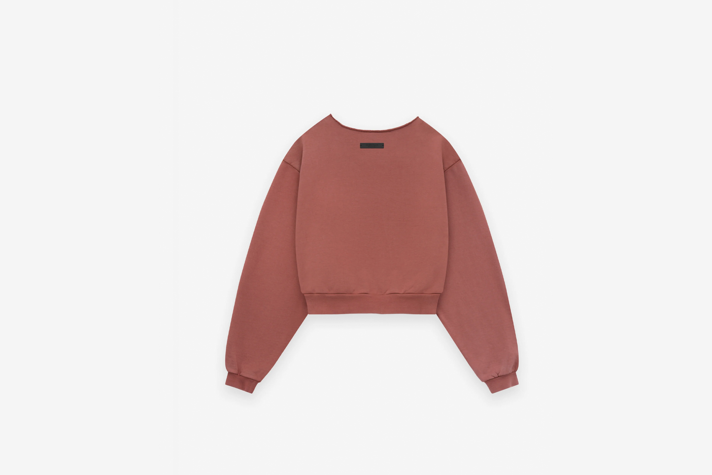 Fear of God Essentials "Heavy Fleece Cropped Crewneck" W - Crimson