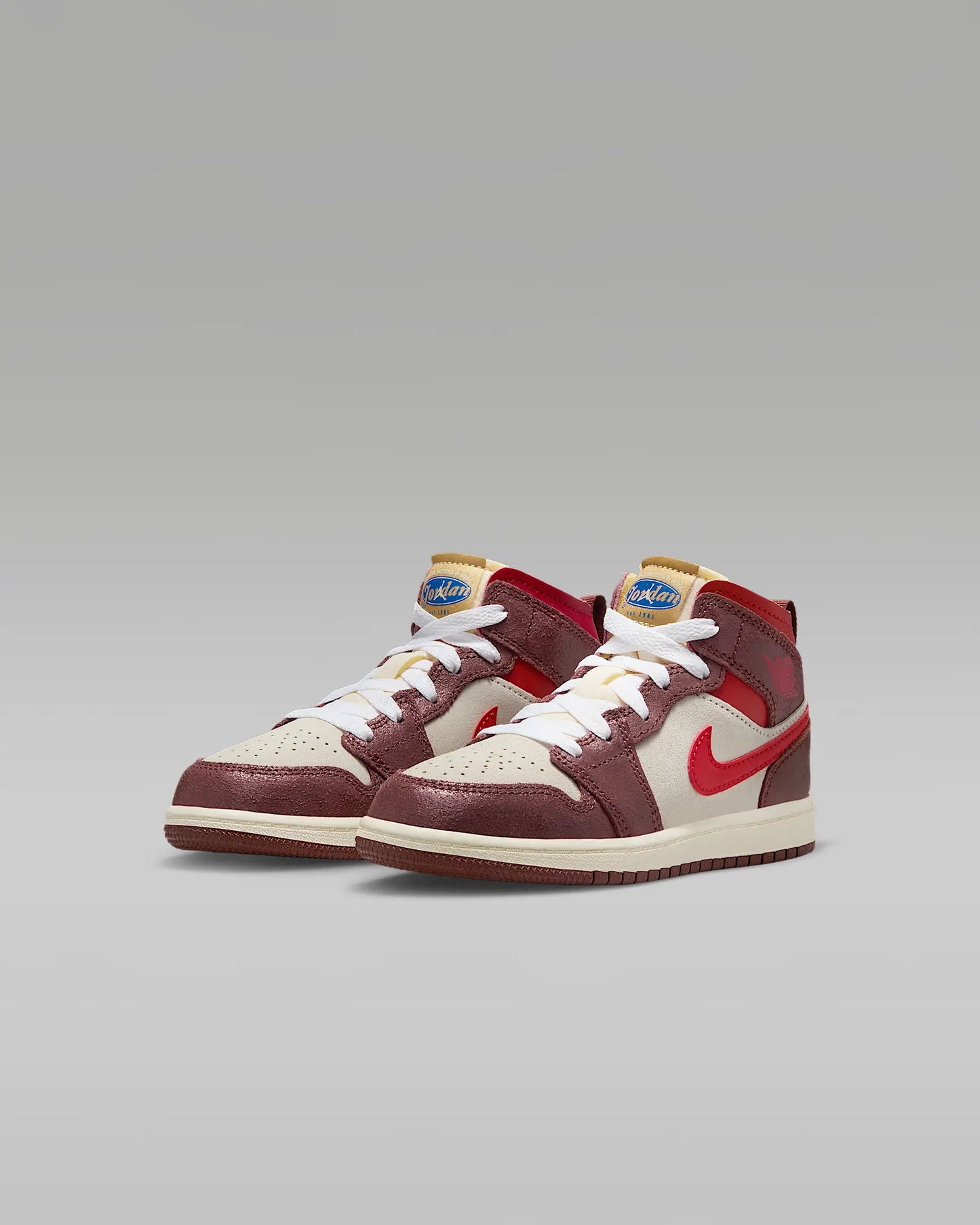 Air Jordan "1 Mid SE" PS - Coconut Milk / Varsity Red