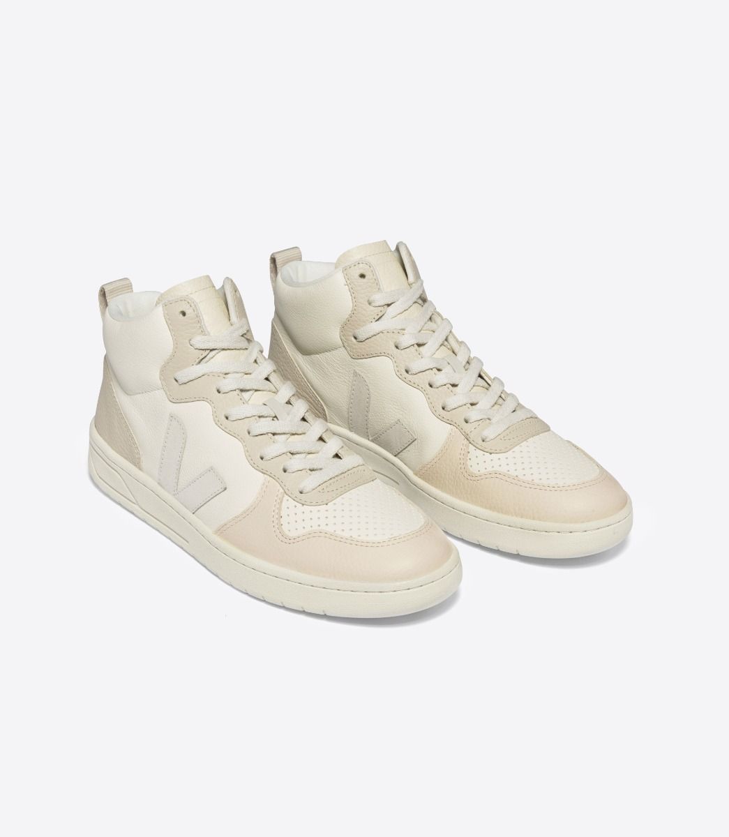 Veja "V-15 Chromefree Leather" W - Cashew / Pierre / Multicolor